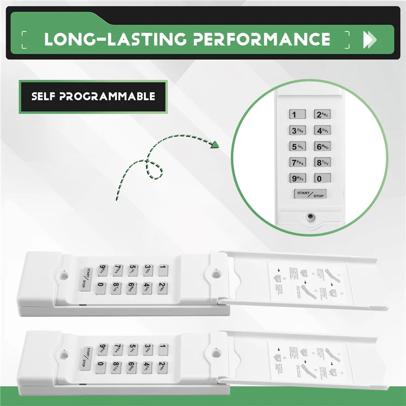 

B92B-2Pcs For Linear Garage Door Opener Keypad, MDTK Garage Door Keypad Compatible With Linear Garage Door Opener