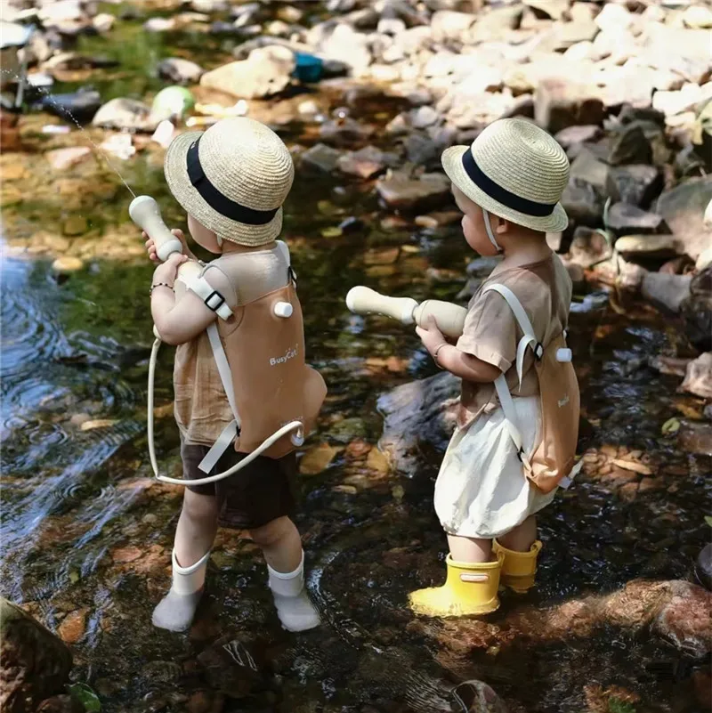 2025 Nieuwe kinderen Zomer Waterpistool Zachte Zak Spray met Rugzak Games Familie Fun Squirt Outdoor Strand Yard Speelgoed voor Kinderen Gift