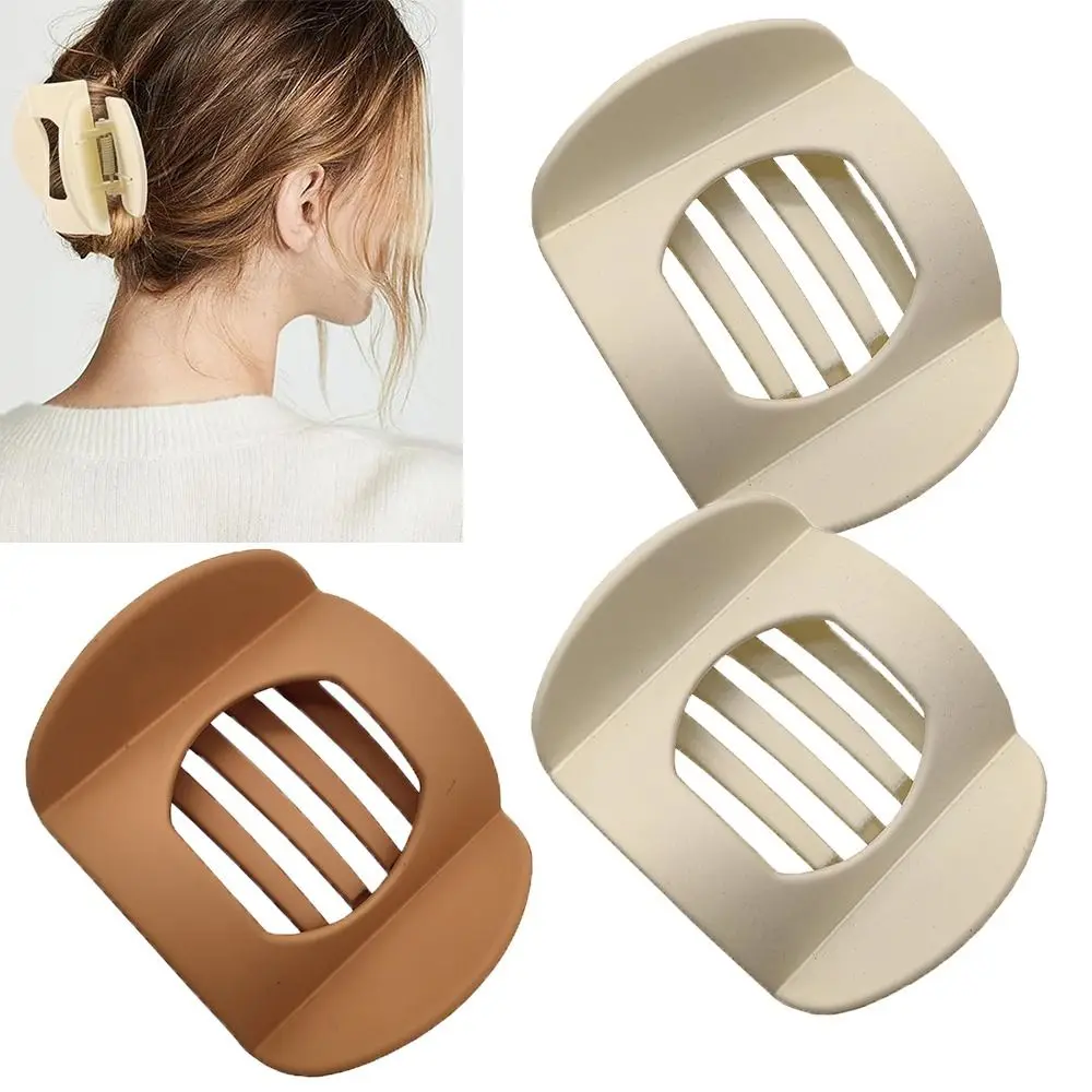 New Square Hair Clips Strong Hold Plastic Claw Clip Neutral Colors Nonslip Hair Claw Clip for Thin Thick Curly Hair