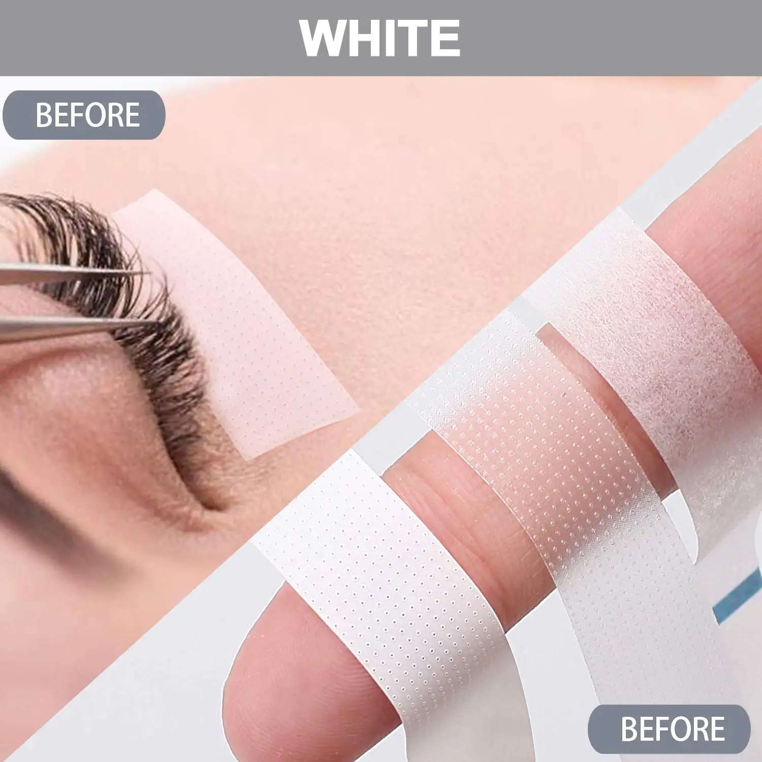 50 Rollen japanisches Isolierband für Wimpernverlängerung, fusselfreie Unter-Augen-Pads, atmungsaktives Vliesband, Papier-Wimpernpflaster