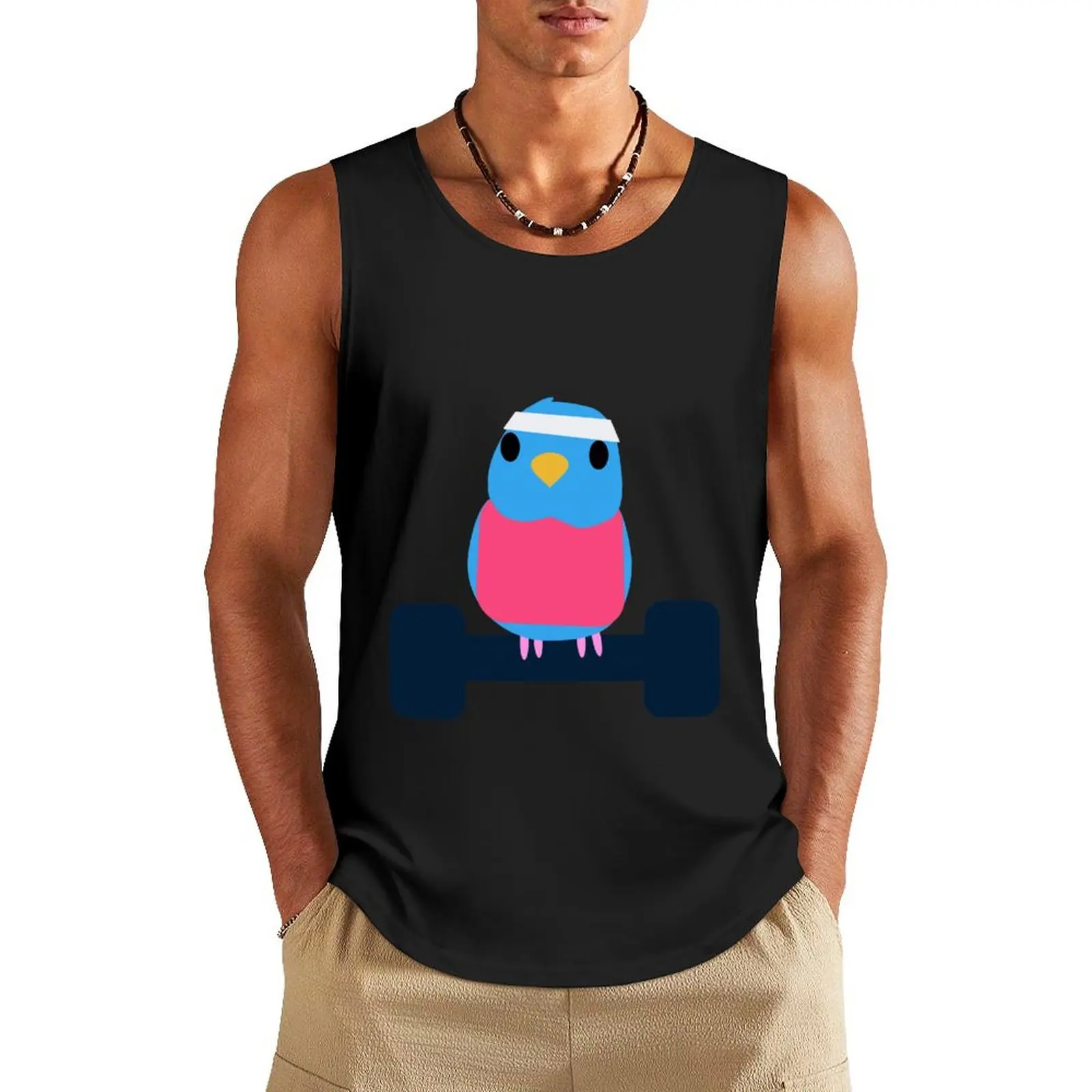 Workout Budgie Tank Top Men's fitness t-shirt Vests Man clothes for gym bodybuilding t-shirt