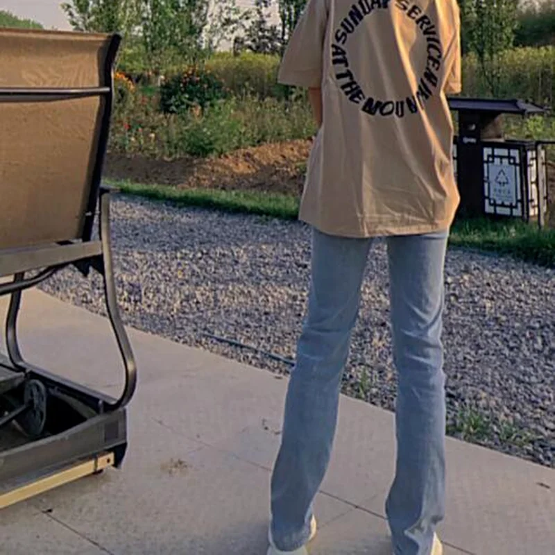 Jean taille haute pour femmes, pantalon à jambes droites, assorti avec tout, Style BF, petit ami, pleine longueur, décontracté, Ulzzang, Streetwear, été