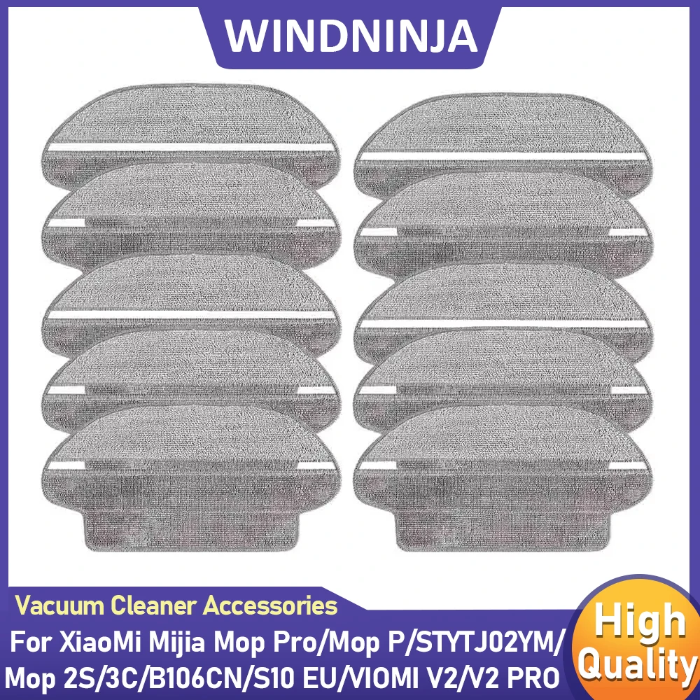 Paño de mopa de separación húmeda y seca para Xiaomi Mijia Mop 2S/Pro/P/3C/S10 EU/S12/LDS STYTJ02YM/VIOMI V2Pro/V3 SE, pieza de aspiradora