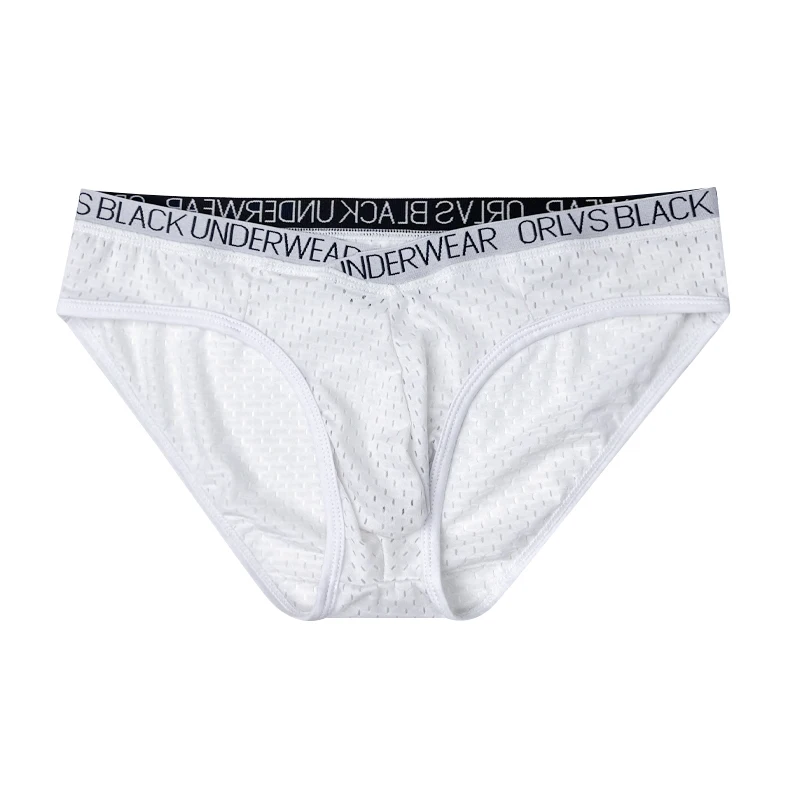 ملابس داخلية مثيرة للرجال، سراويل داخلية شبكية قابلة للتنفس مع حقيبة محيطية