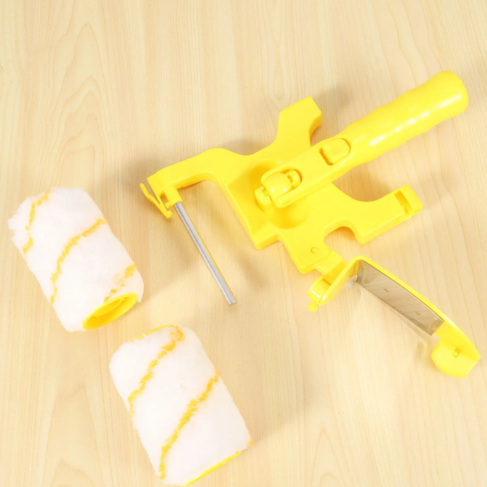 A84E-Paint Edger Roller Brush Paint Edger Combo Kit, Clean-Cut Paint Edger Roller Brush, Paint Brushes Safe Tool
