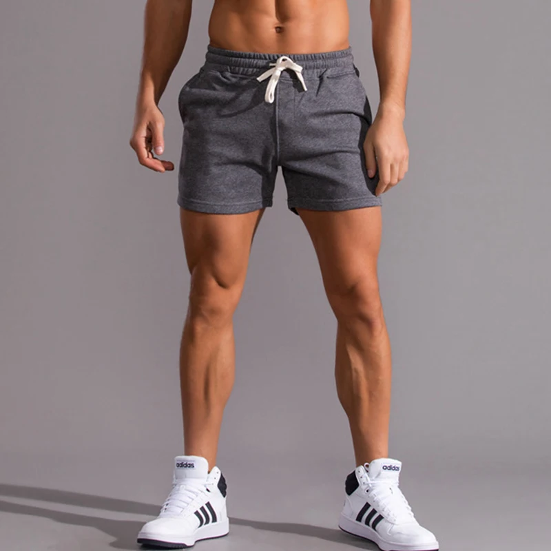 Calções de ginástica respiráveis masculinos, roupas esportivas de treino masculino, calças curtas macias, algodão, esportivas, corrida, basquete,