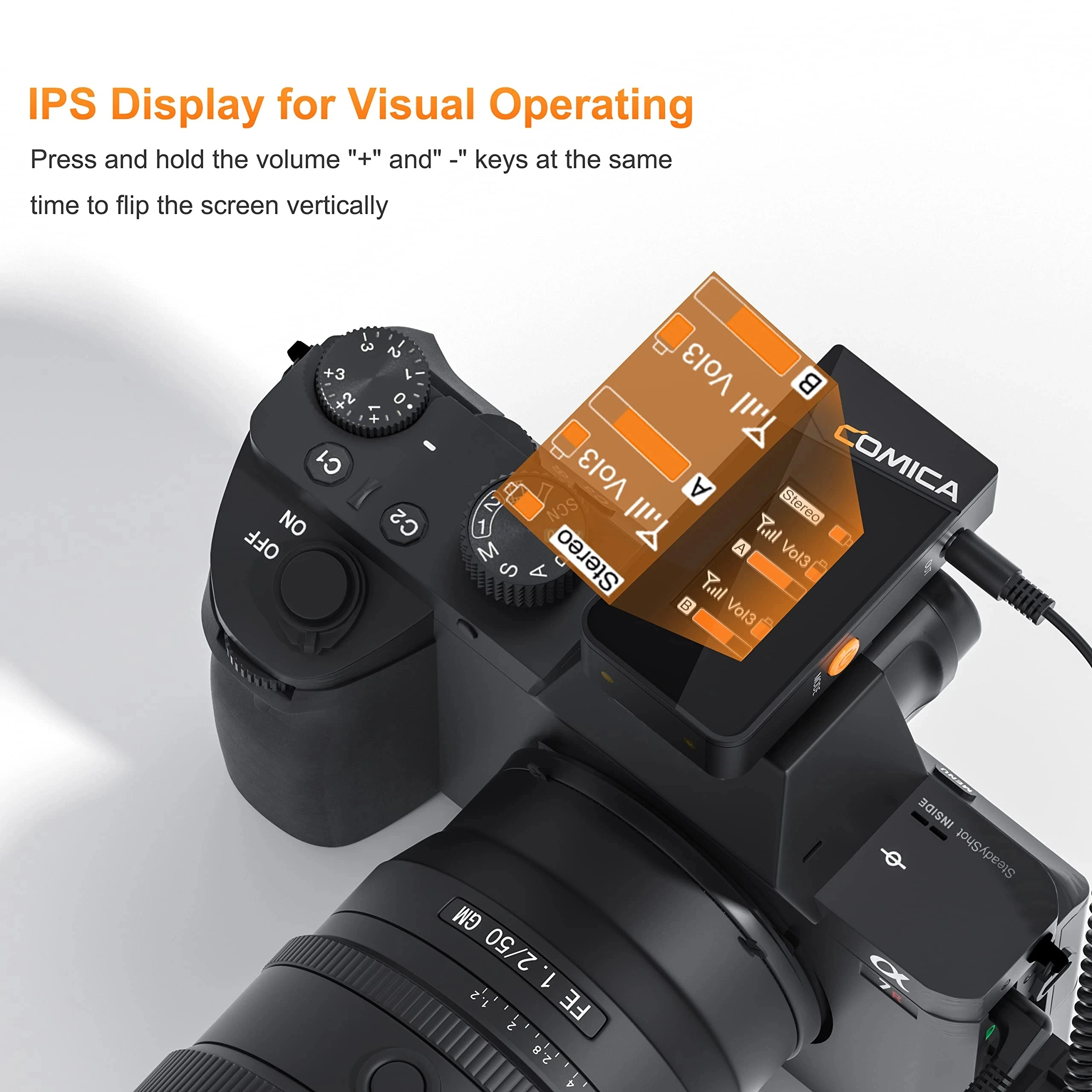 ميكروفون Comica Vimo C C3 اللاسلكي 2.4G Mini لكاميرا الهاتف الذكي ومقابلة بودكاست مع علبة شحن