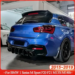 Car Rear Diffuser Bumper Rear Lip Spoiler For BMW 1 Series M Sport F20 F21 M135i M140i 2015-2019 Body Kit Tuning Gloss Black