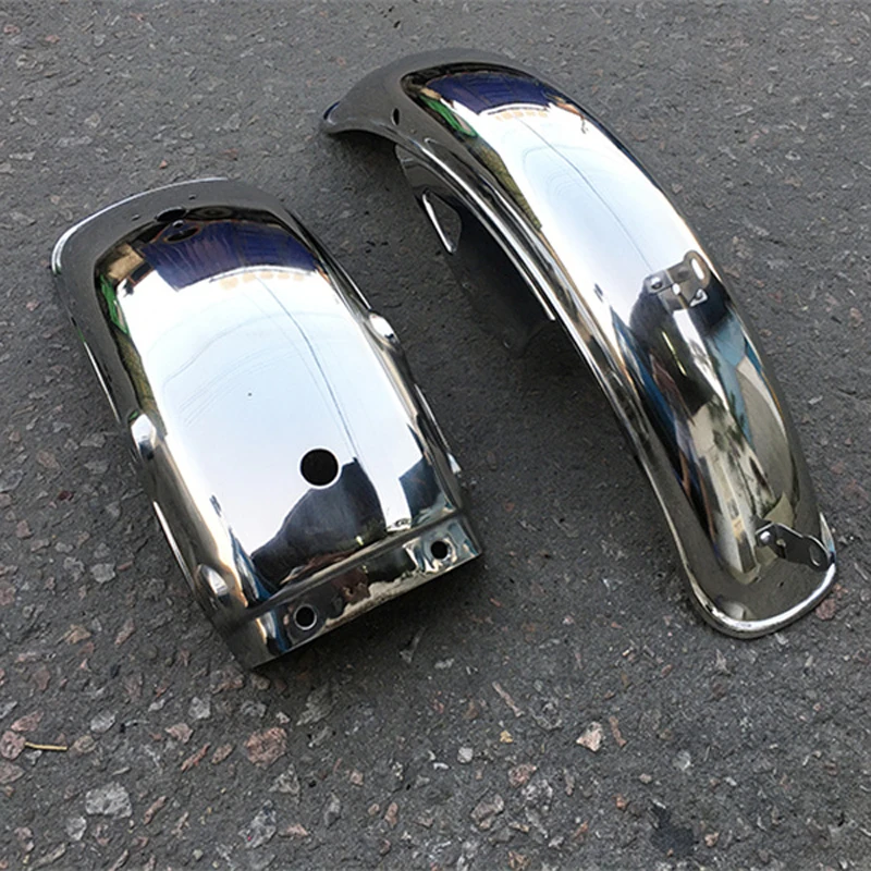 Motorcycle Front/Rear Mudguard For Haojue Suzuki Qingqi Lifan Dayang Haojin GN125/H/F/2F HJ125-8E Chromed Metal Wheel Fender