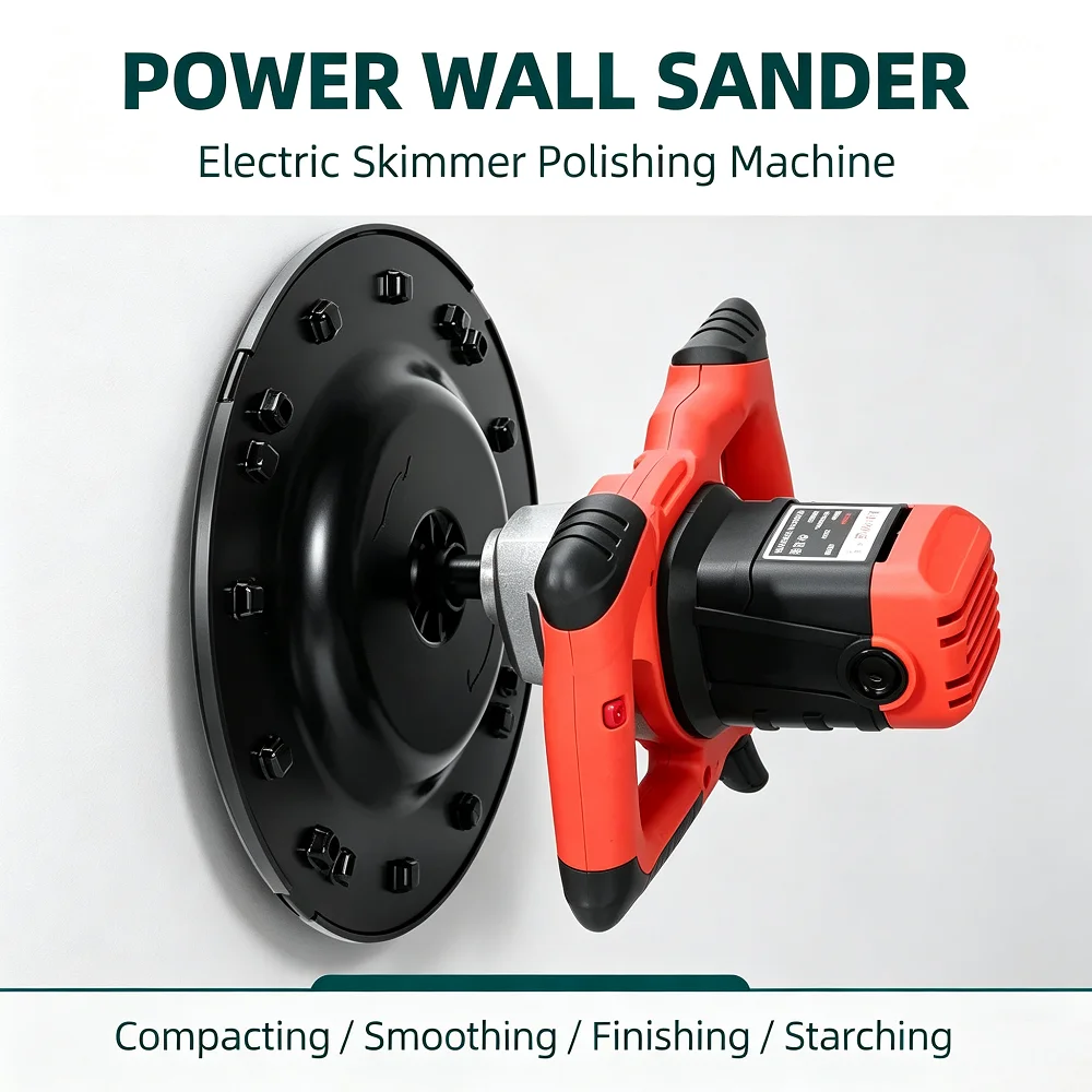 220V Electric Concrete Wall Smoothing Machine Wall Grinding Polisher for Home Renovation, Putty & Floor Finishing Tools