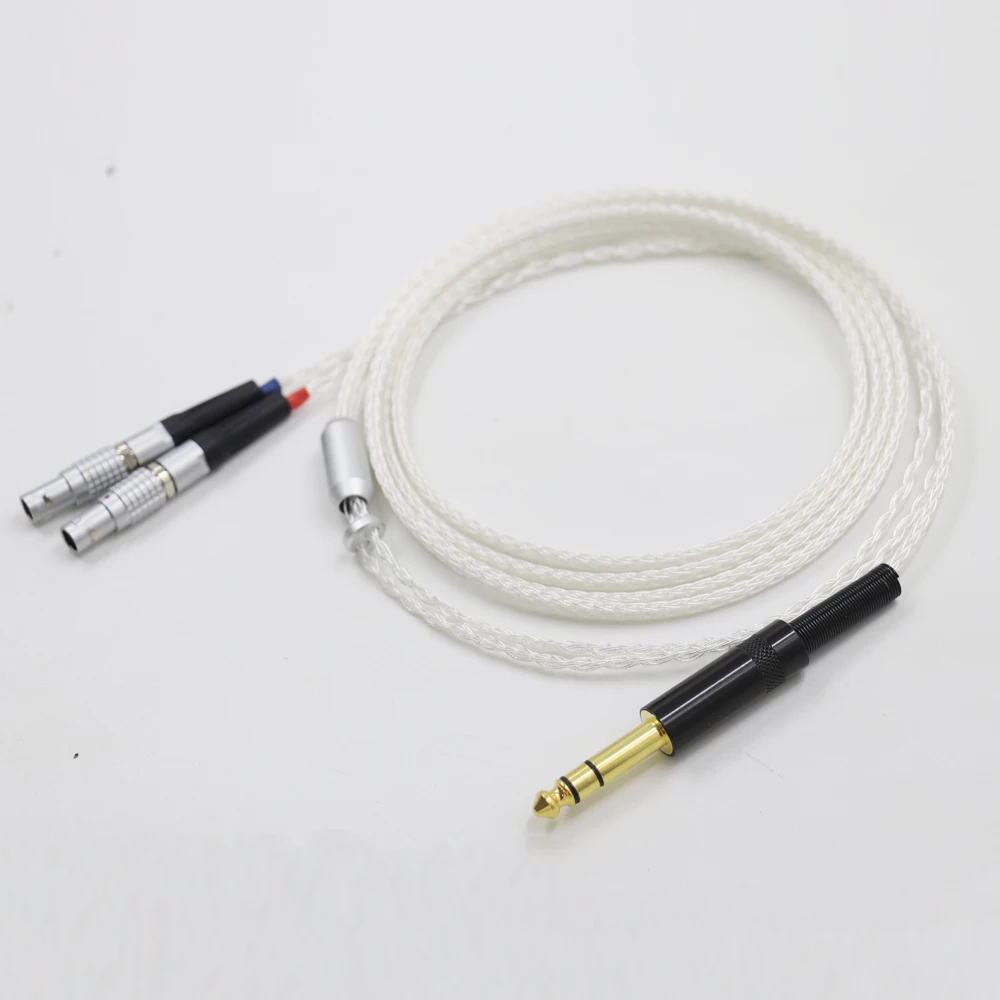 純銀製の高品質コード,フォーカルヘッドホン用のアップグレードケーブル,16コア