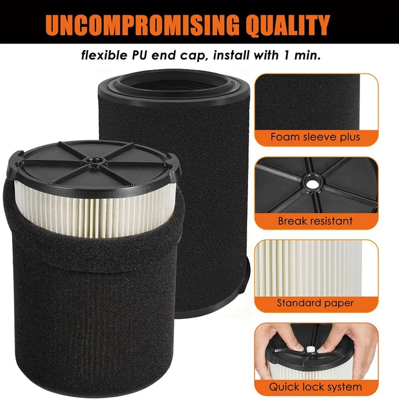 

Сменный фильтр VF4000 и VF7000 для магазинов пылесосов 5–20 галлонов и Husky Shop Vacuum 6-9 галлонов-A63M