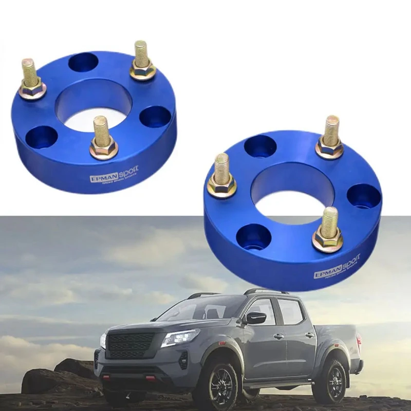 1 Pair Aluminum 32Mm Front Strut Spacer Suspension Lift Spacers Kit For Nissan Np300 NAVARA D40 D23 EPFL08NS40 Accessories