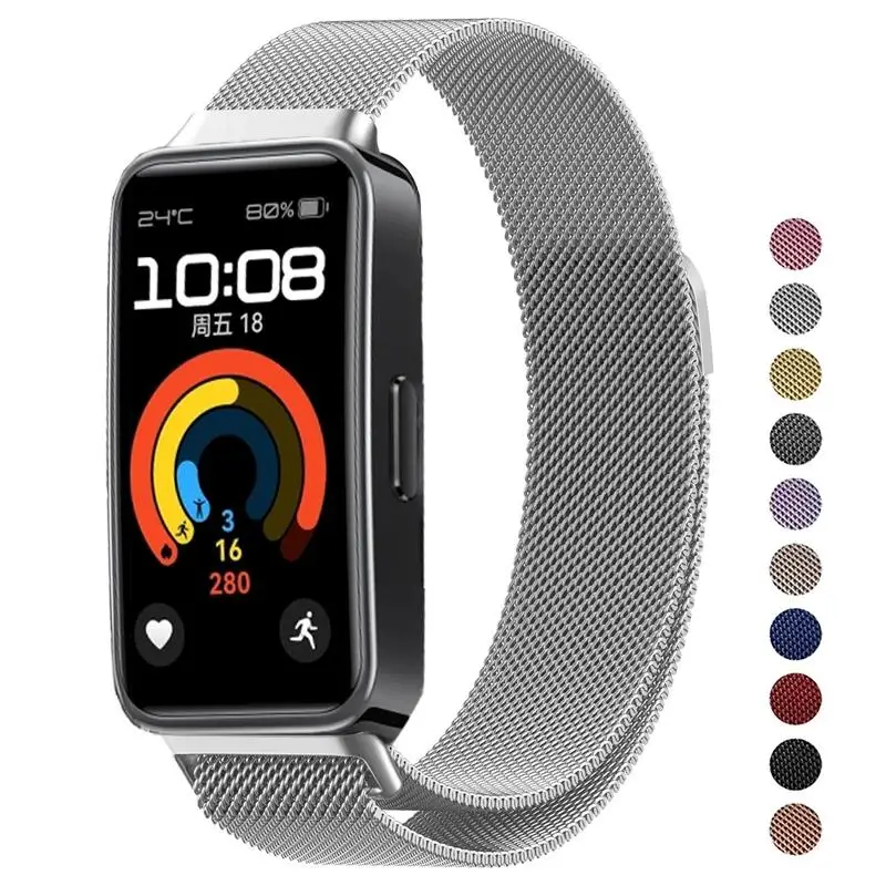 Für Huawei Band 9 8 Strap zubehör Smartwatch Armband gürtel Edelstahl Magnetische Armband correa für Huawei Band 9 bands