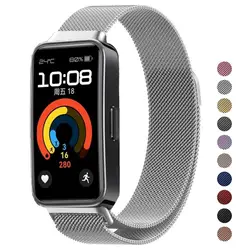 For Huawei Band 9 8 Strap accessories Smartwatch Wristband belt Stainless Steel Magnetic Bracelet correa for Huawei Band 9 bands