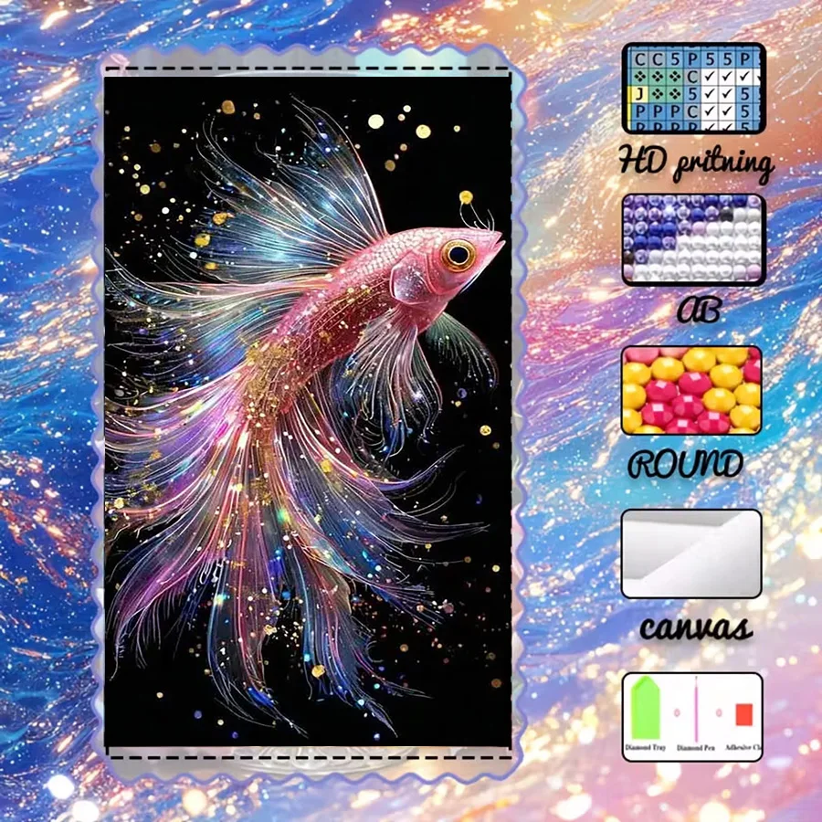

1 piece - 5D-DIY - flocking cloth - special drill - diamond painting set - shimmering - mosaic - diamond art