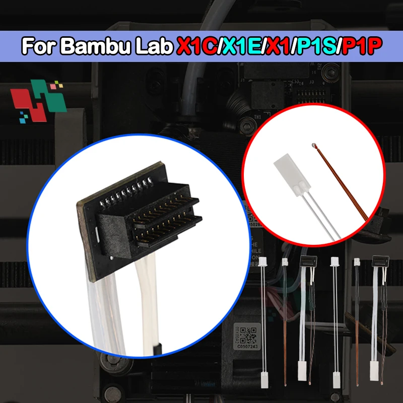

Для Bambulab Hotend Нагреватель Термистор Термистор Для Bambu Lab P1P X1C Нагревательная трубка Керамический картридж 24 В Аксессуары для 3D-принтеров