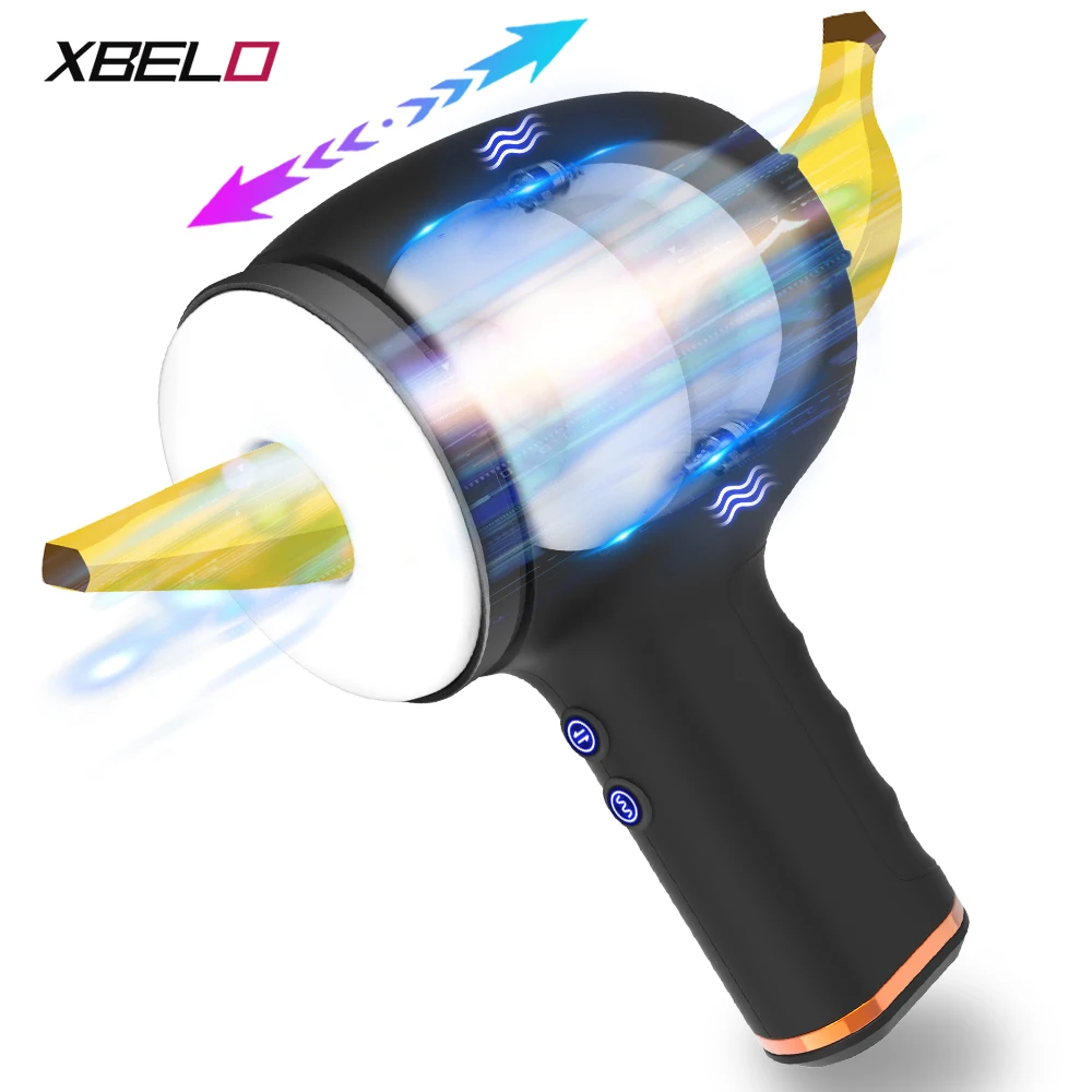 Automatic Thrusting Male Masturbator Telescopic Vibartion Blowjob Masturbation Goods Dual Open-Ended Sex Machine Adult Supplies