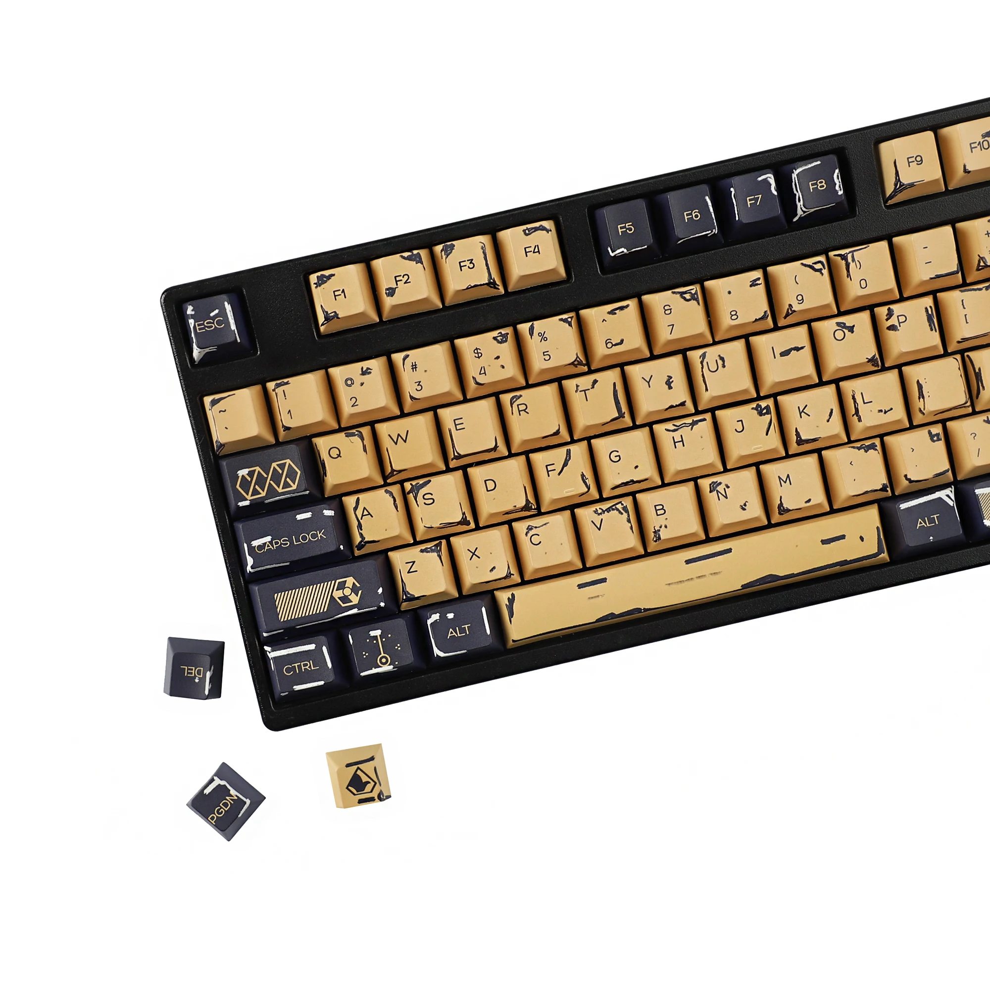 

YMDK 126-клавишный ретро-стиль Old DreamWorks Theme Cherry Profile PBT Dye Sub Personality Пользовательские колпачки для механической клавиатуры