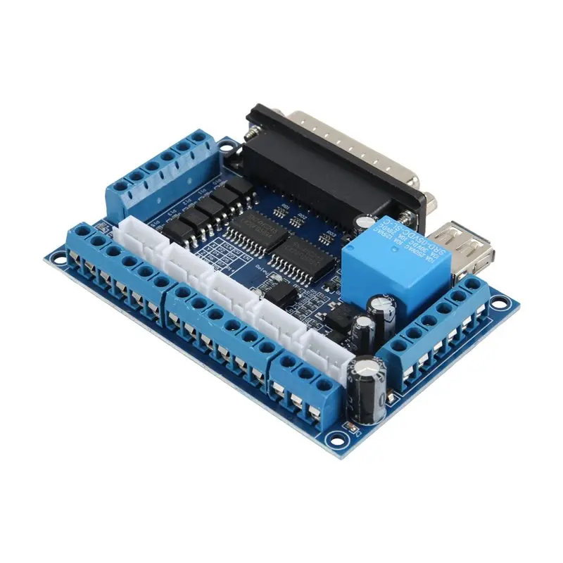 [B17B!】 Driver Board MACH3 Engraving Machine 5 Axis CNC Breakout Board With Optical Coupler For Stepper Motor Drive Controller