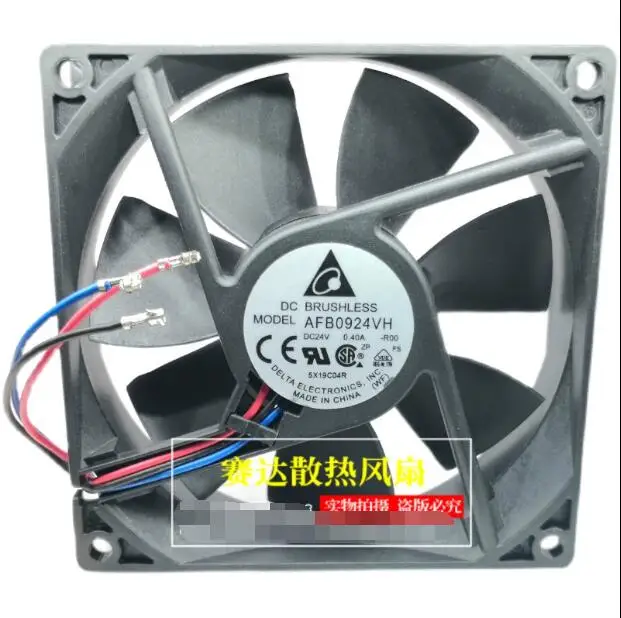 

Delta Electronics AFB0924VH R00 DC 24V 0.40A 92x92x25mm 3-Wire Server Cooling Fan