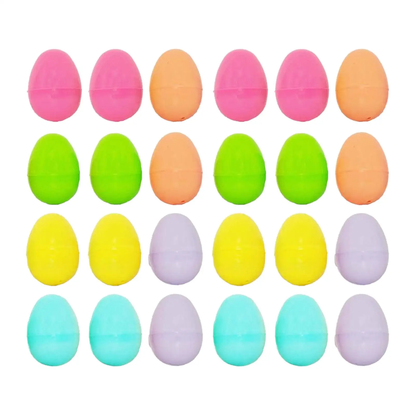 24 Pieces Empty Easter Eggs Colorful for Classroom Prize Supplies DIY Crafts Easter Eggs Find Event Filling Treats Party Favors