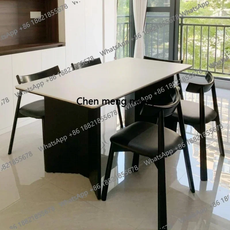 

Обеденный стол DD класса люкс, современный, деревянный, в скандинавском стиле, прямоугольный, для дома, дизайнерский, в комплекте со стульями