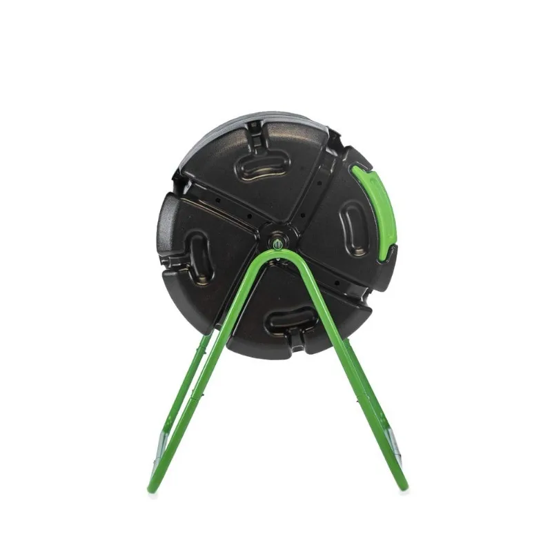Roto Single Chamber Batch Tumbling Composter, Outdoor Rotating Garden Compost Bin (HF-RM4000) Black & Green (37-Gallon)