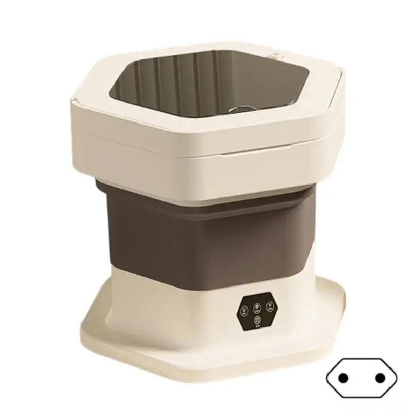 D0AB Practical Portable Small Washing Machine Folding Small Clothes Washer Suitable for Camping and Travel Spin Dry Washer