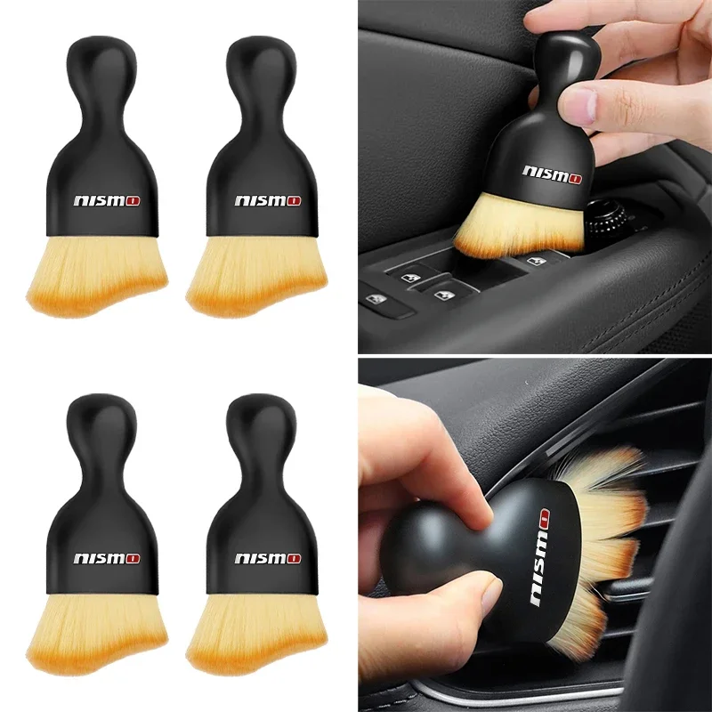 Automotive Interior Cleaning Soft Brush Dust Removal Cleaning Tool For Nismo Logo Emblem R34 GTR Sylphy Teana X-trail 1 2 Qashqa