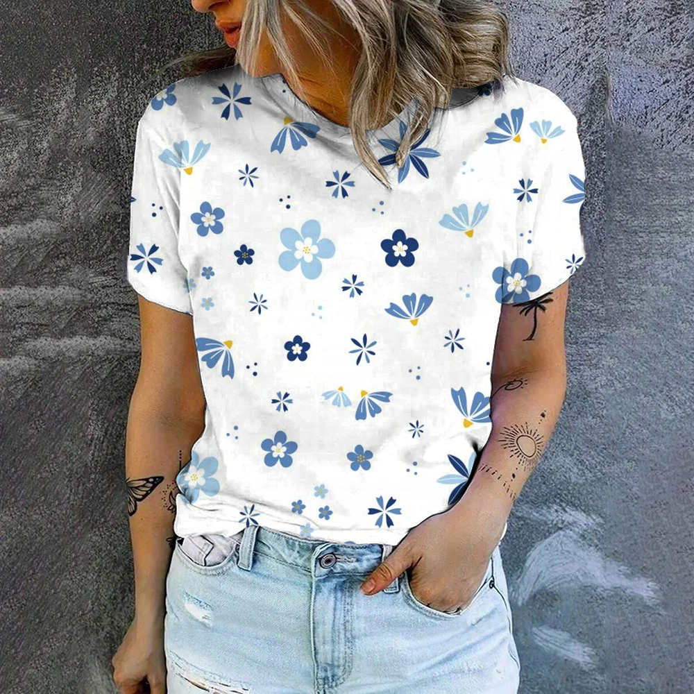 Simple Casual Comfortable White T-shirt Summer Street Fashion Loose O-Neck Short Sleeve High Quality Breathable Women's T-shirt