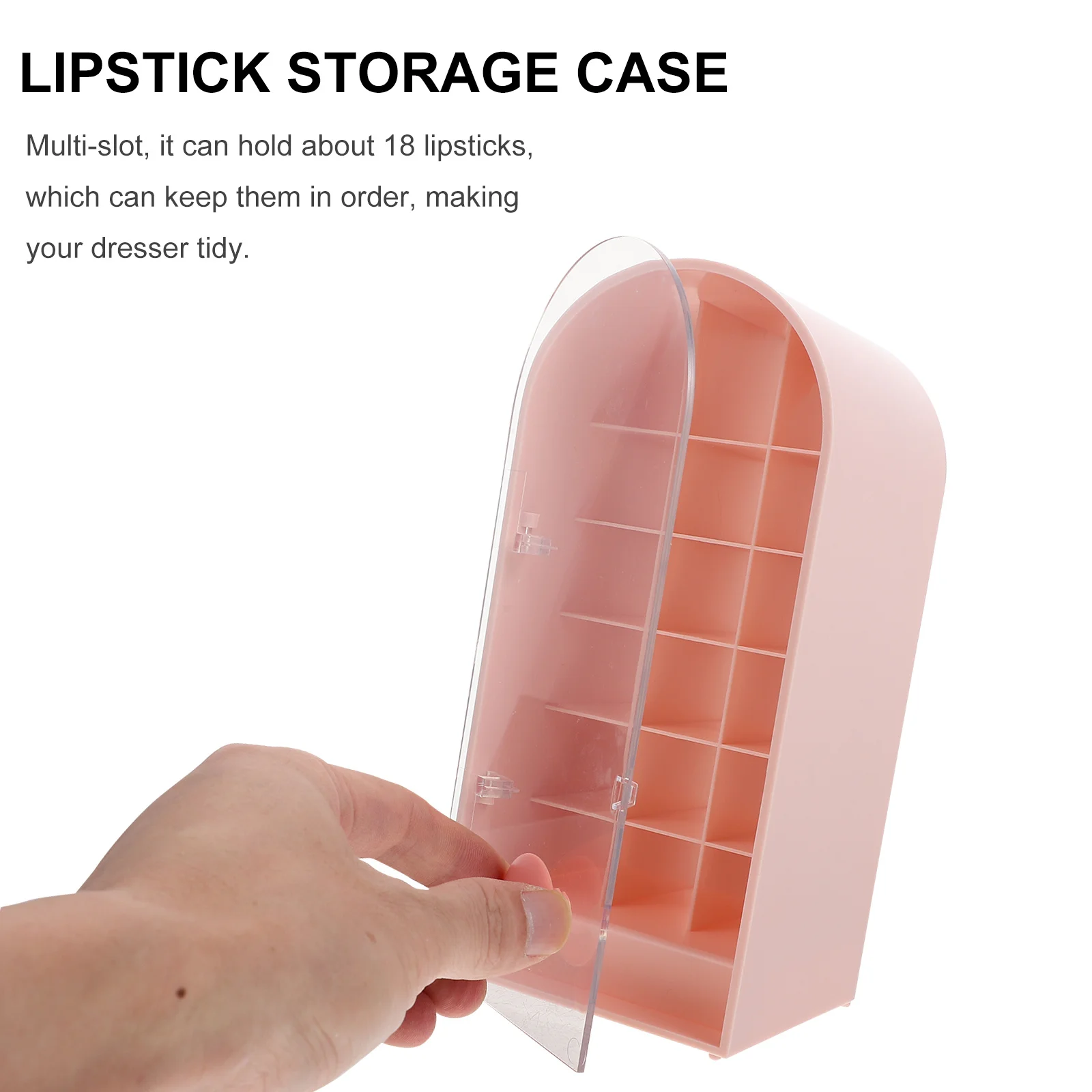 Caja expositora de lápiz labial, 18 compartimentos, Material premium, estructura robusta, diseño compacto, organizador de maquillaje, soporte para lápiz labial