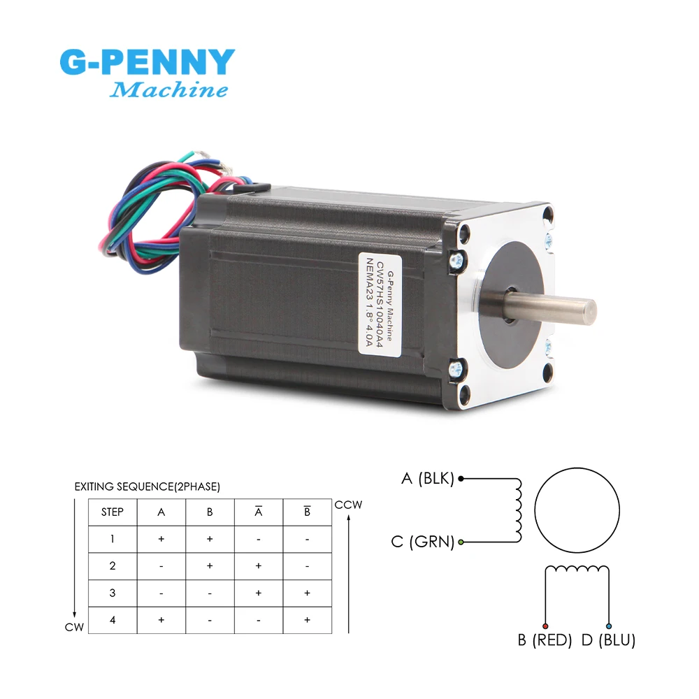 G-Penny NEMA23 Stepper Motor 300N.Cm 4A L=100mm 3Nm 4 Lead for CNC Engraving Machine 3D Printer