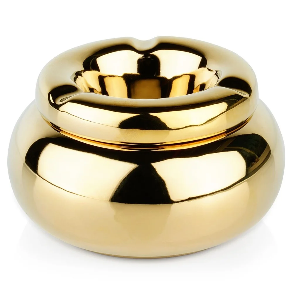 Dolomiet Gouden Asbak Rond 11 Cm