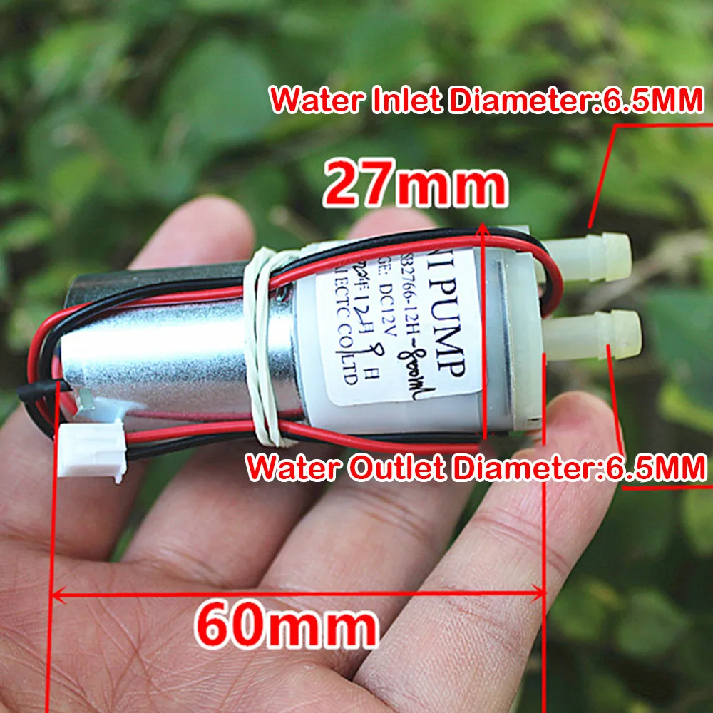 Mini 370 Diaphragm Pump DC 12V Self-priming Pump Carbon Brush Motor Pump Large Flow Electirc Pump Fish Tank Aquarium Accessories