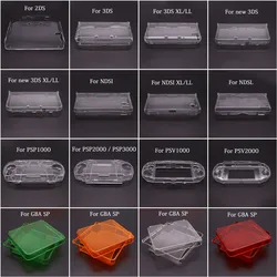 Plastic Clear Crystal Hard Shell Case Cover Voor 3DS Nieuwe 3DS Xl Ll Voor Nds Lite Ndsl Ndsi xl Ll Voor Gba Sp Psp Psv1000 2000