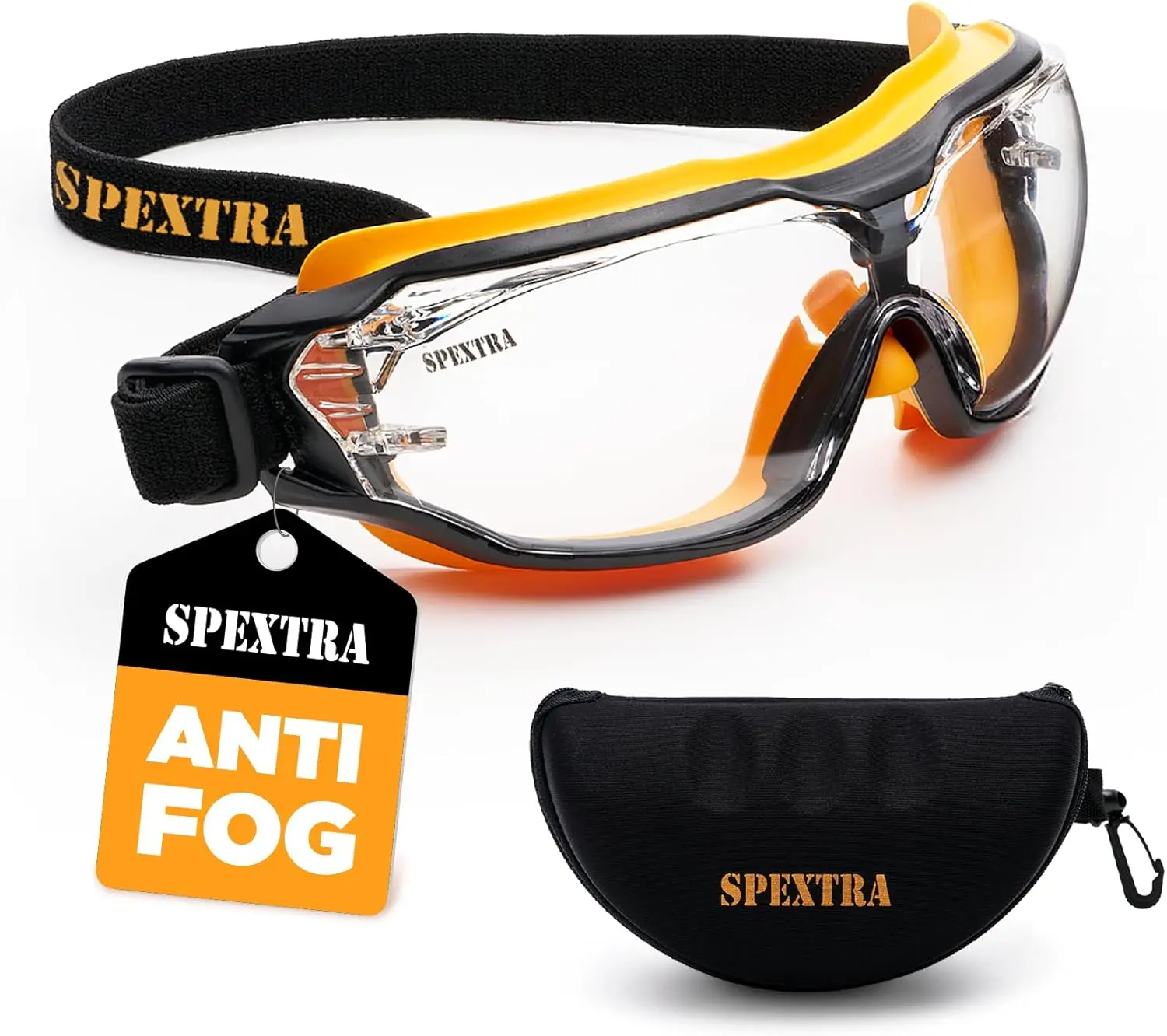 

Anti-Fog Safety Goggles with Clear Lens, ANSI Z87.1 Impact & UV Protection for Lab Use