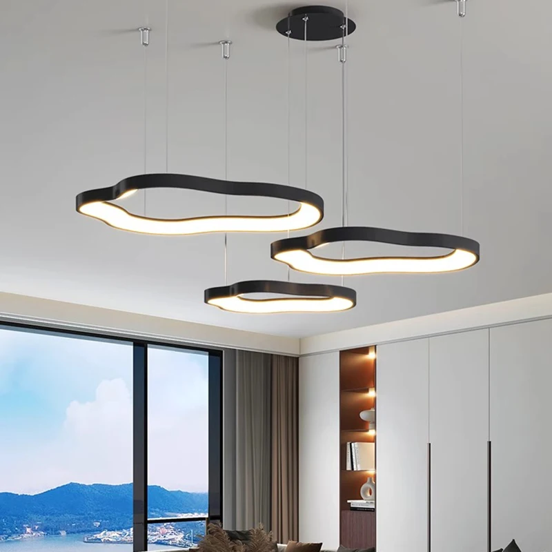 aipaite modern round iron led pendant light iluminacao para home decor sala de jantar sala de estar quarto 01