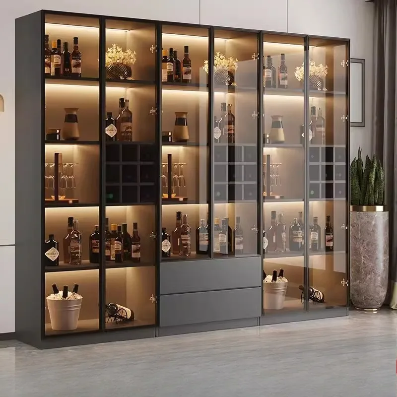 

Домашний бар, внешний шкаф для хранения виски, витрины, витрина для бутылок, винный бар с холодильником, аксессуары для бармена, мини