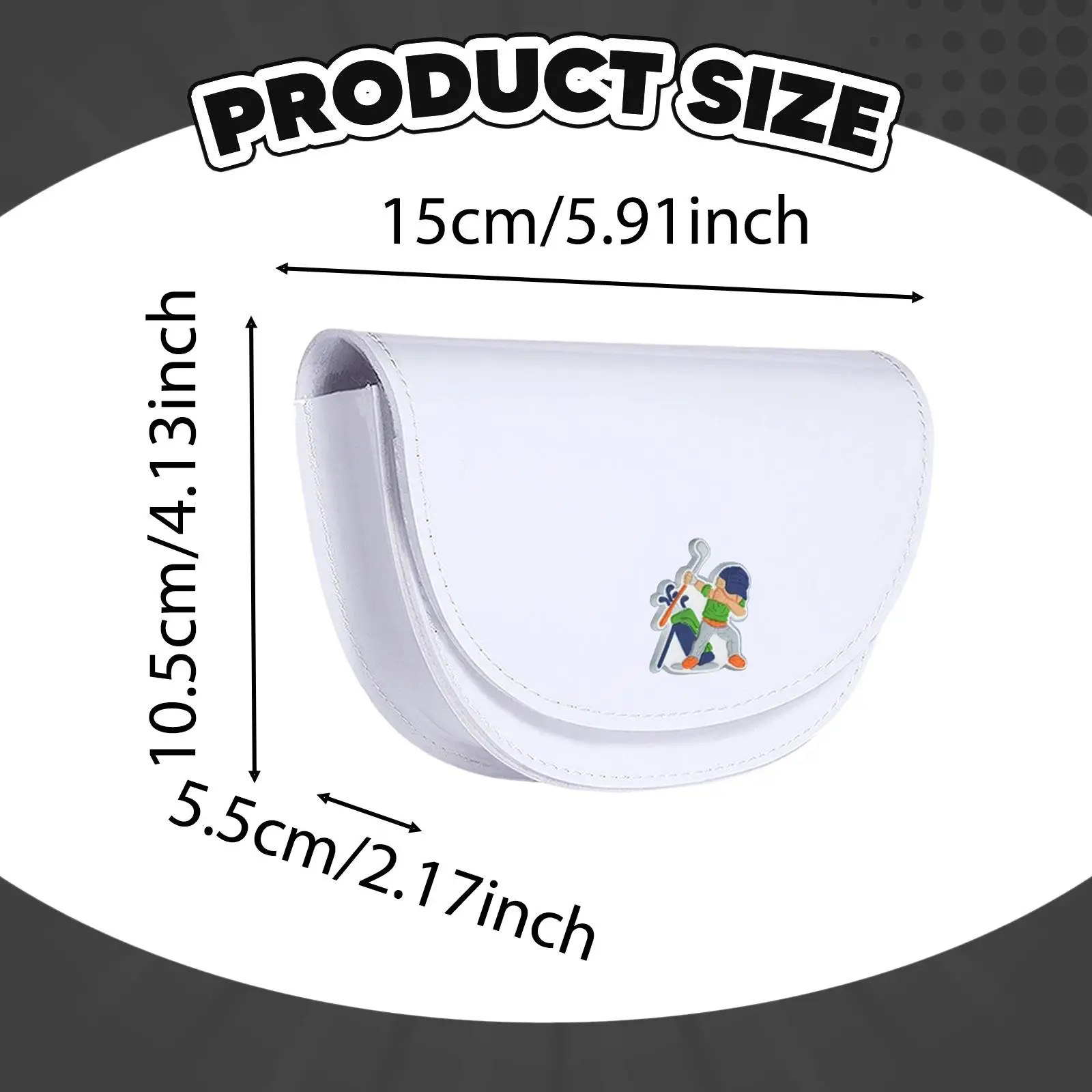 Golf Rangefinder Storage Bag PU Leather Waterproof Fanny Pack Organizer for Golf Enthusiasts