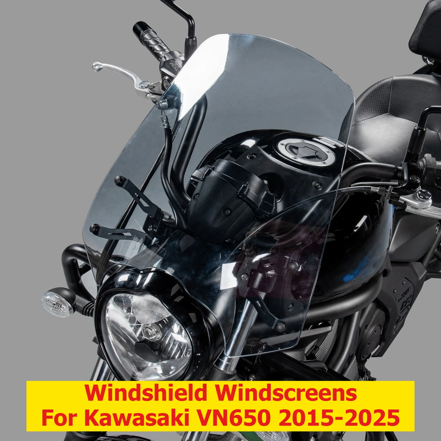 WOLFLINE Windschutzscheiben-Windabweiser für Kawasaki Vulcan 650 VN650 2015-2025 Frontscheiben-Windschutz-Deflektor Visier