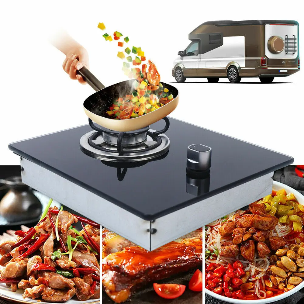 

Single Burner Built-in RV Gas Stove 1.8KW High Power with Safety Protection for Camper Van and Mobile Kitchen
