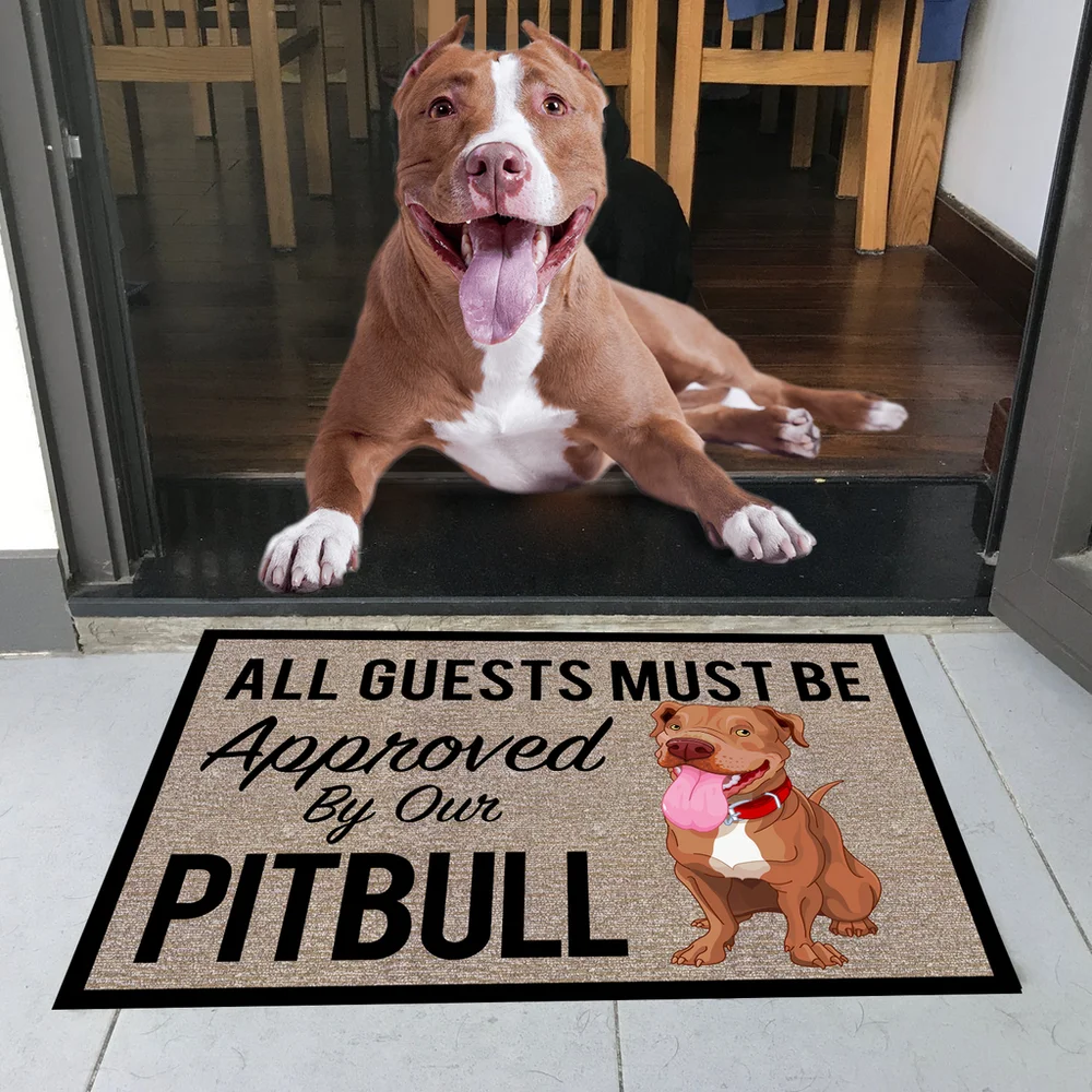 CLOOCL All Guests Must Be Approved By Our Corgi Doormat 3D Print Pet Dog Doormat Non Slip Floor Mat Decor Porch Drop Shipping