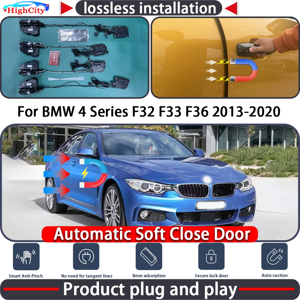 

Электрический привод замка двери HighCity для BMW 4 серии F32 F33 F36 2013-2020: система плавного закрывания и автоматического открывания дверей