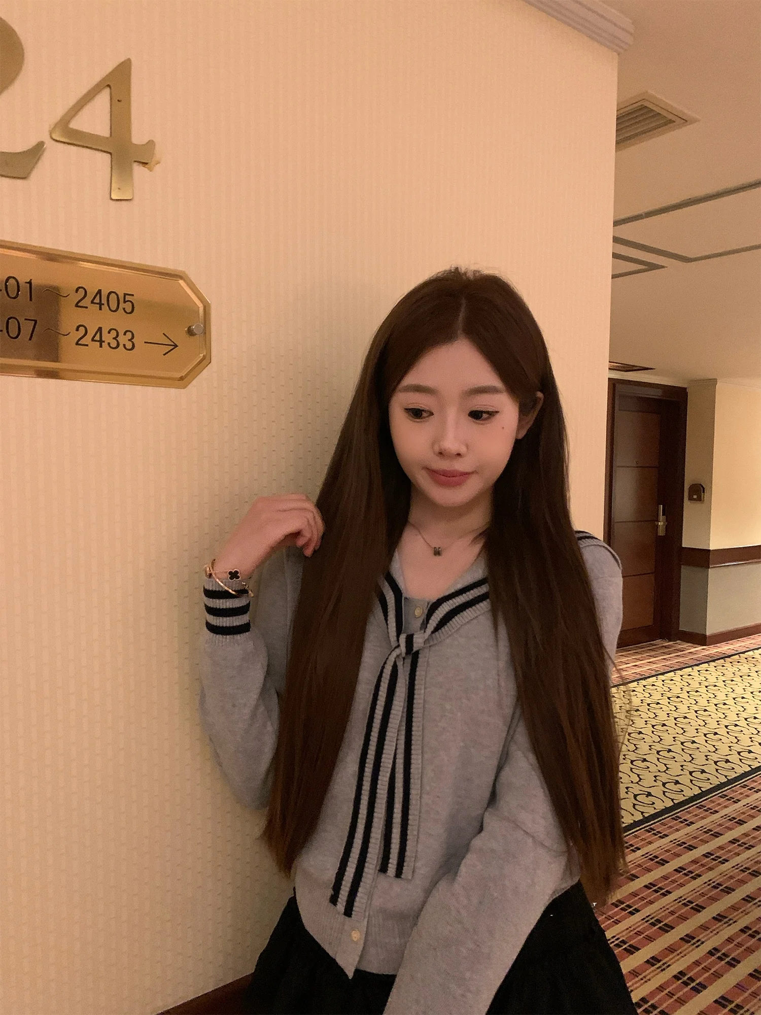 

Свободный длинный вязаный шерстяной кардиган с воротником-стойкой, женский комфортный свитер-топ в стиле lazy, от OKJJ