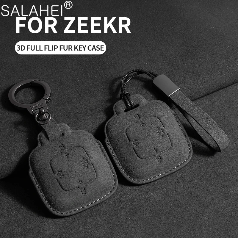 

Car Smart Key Case Full Cover Shell Holder Remote Keyless Protector Bag Fob For ZEEKR 001 009 Keychain Auto Interior Accessories