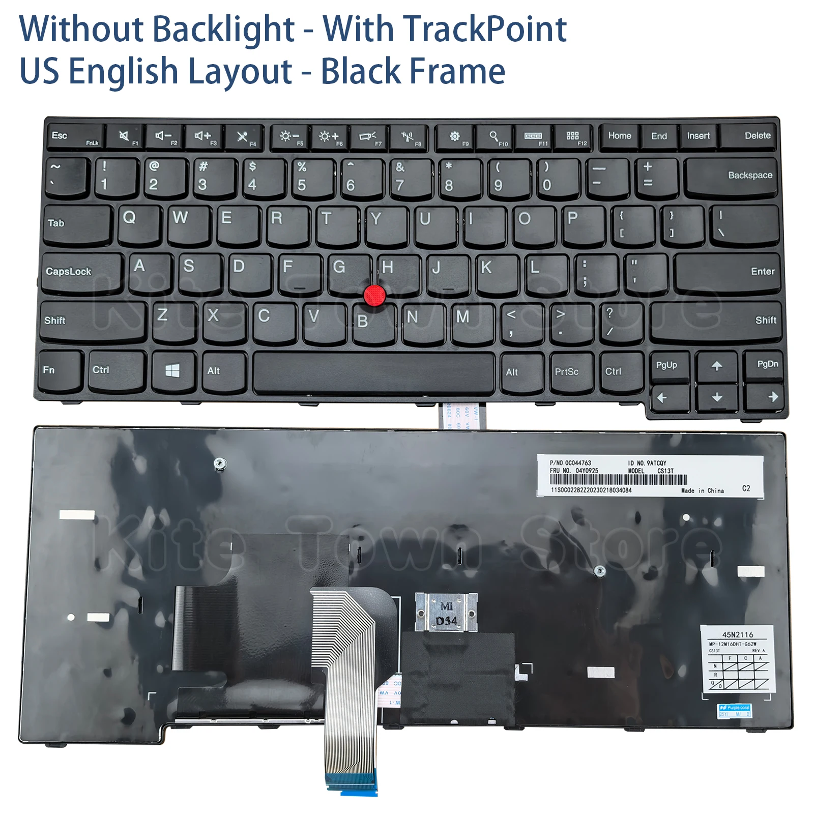 

Новая американская клавиатура для ноутбука без подсветки для Lenovo Thinkpad E450 E450c E455 E460 E465 W450, черная рамка с трек-точкой