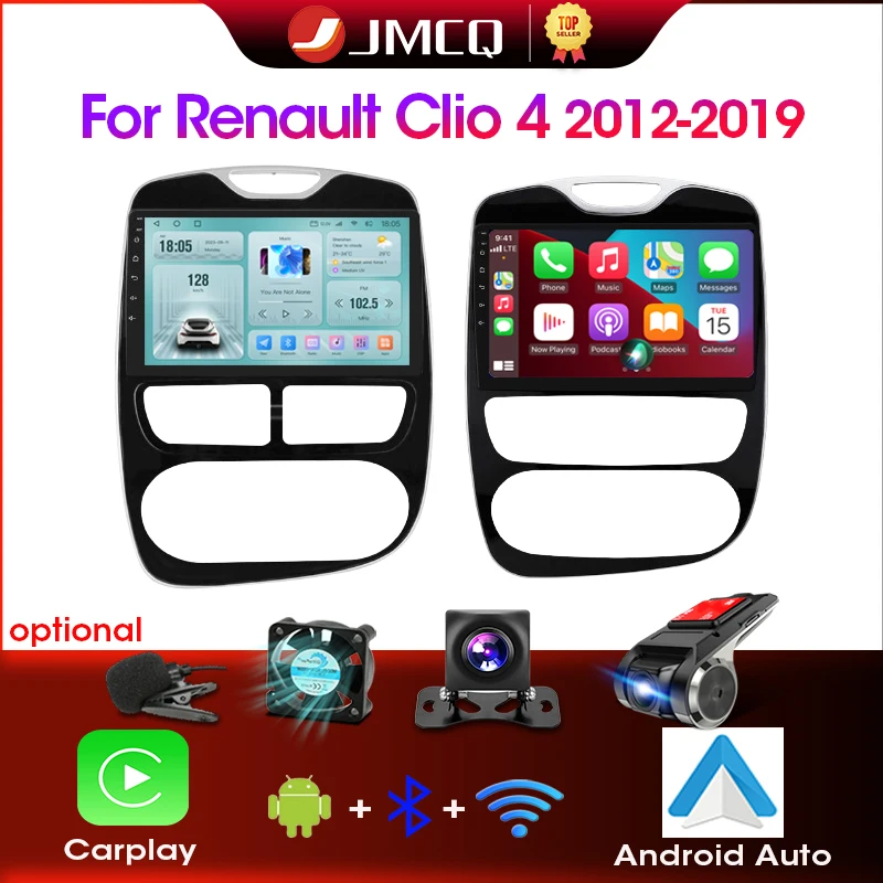 

JMCQ 2din Android 12 DSP Car Radio Multimidia Video Player For Renault Clio 4 2012 - 2019 Navigation GPS 2 din wireless Carplay