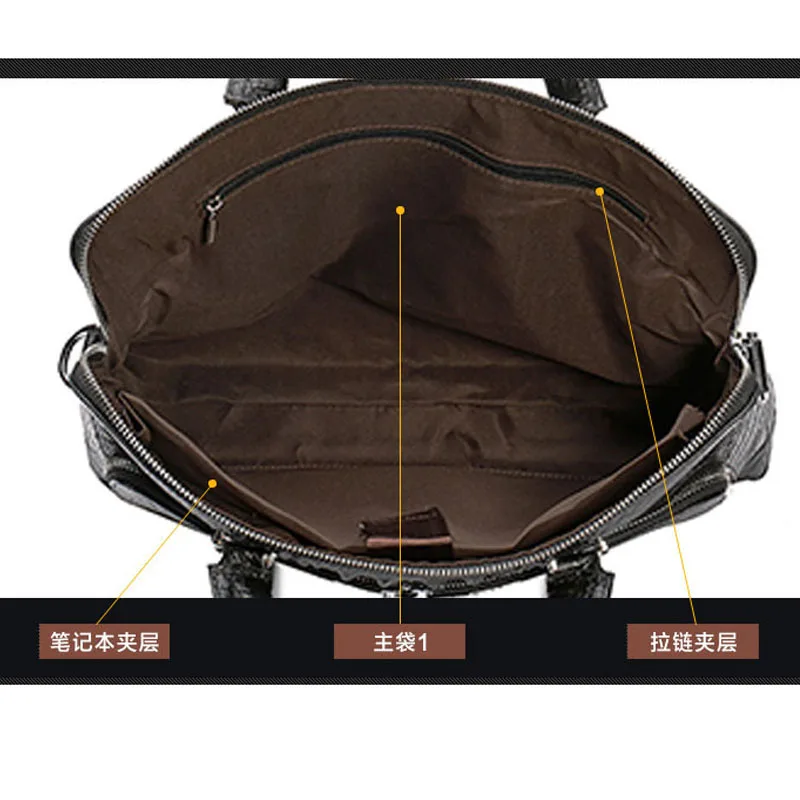 حقيبة رجالية من الجلد الطبيعي، حقيبة رجالية عالية الجودة وبسيطة، حقيبة كمبيوتر كاجوال ذات سعة كبيرة، حقيبة يد رجالية فاخرة #2