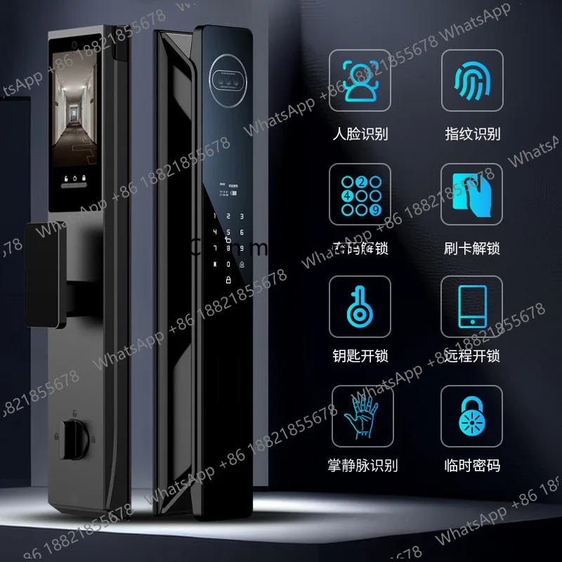 Video intercom facial recognition smart lock palm vein fingerprint password lock home security door home